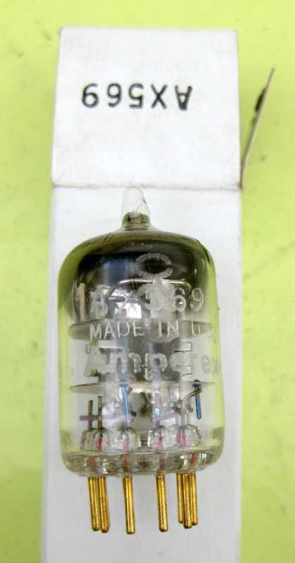 AMPEREX 1967 MANUFACTURED AX-569, 417A, 5842, CV3789, VT-277 SPECIAL QUALITY GOLD PIN TRIODE MADE FOR USAF AS USED IN SHANLING & OTHER AUDIO - MULLARD MAGIC - 1