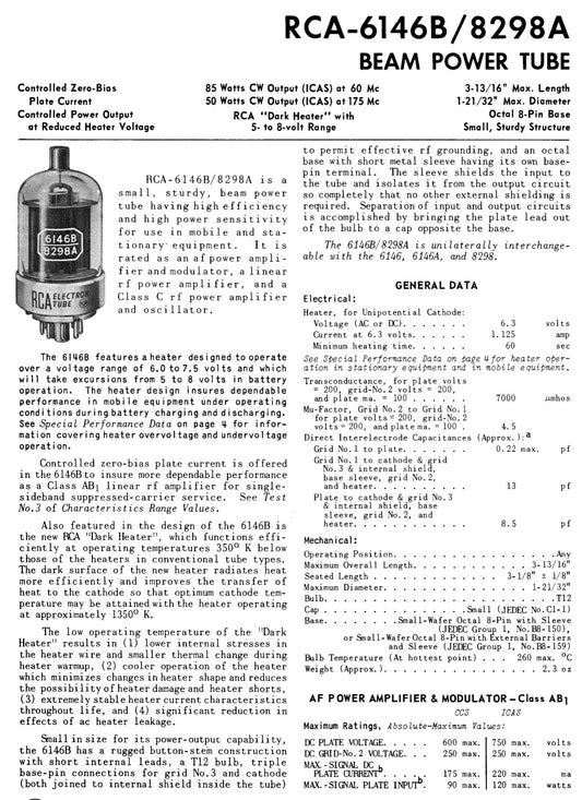 6146B, , RCA, , BOXED, 8298A