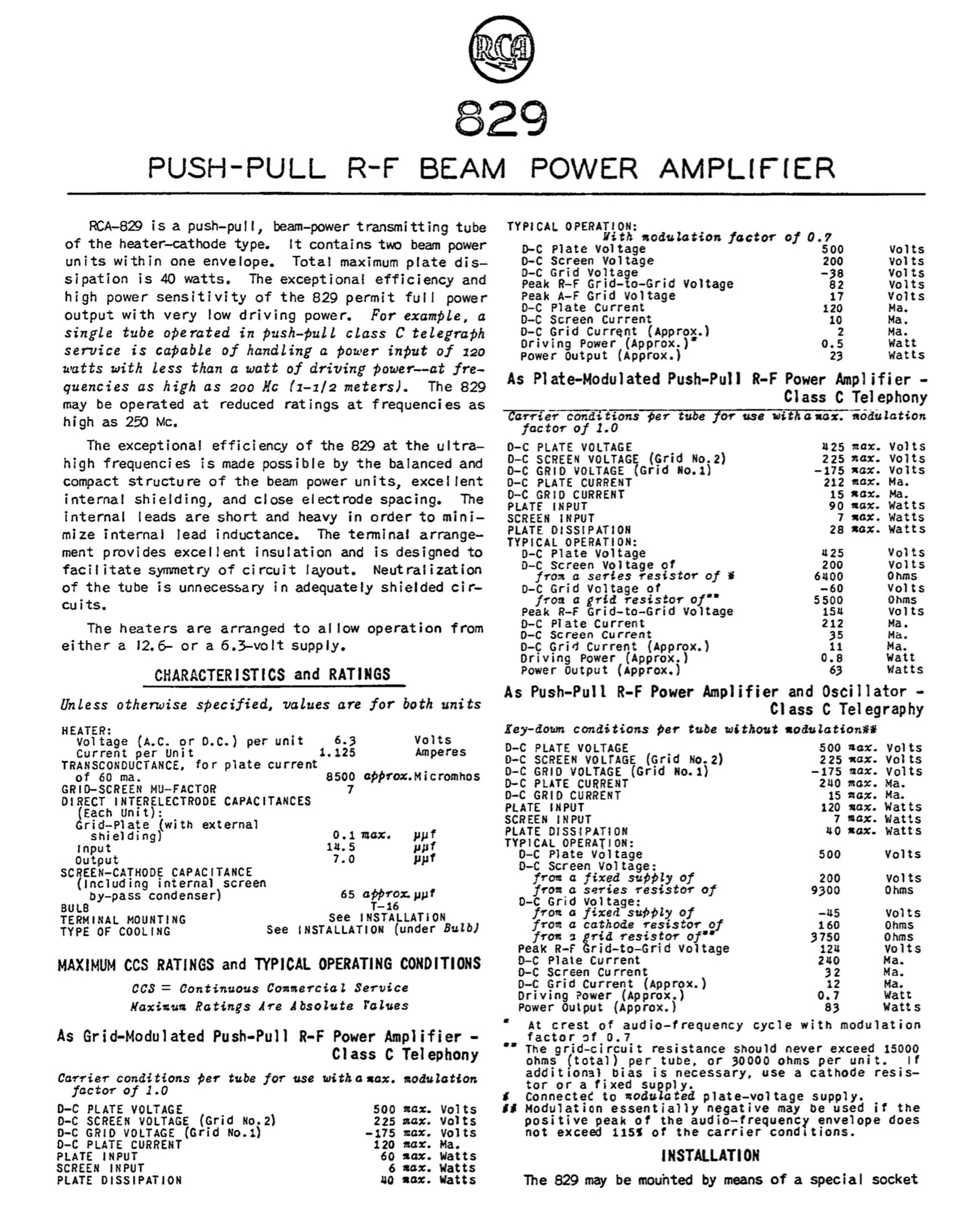829B NEW BOXED, 3E29, 829, C144, CV632, CV2666, QQV07-40,