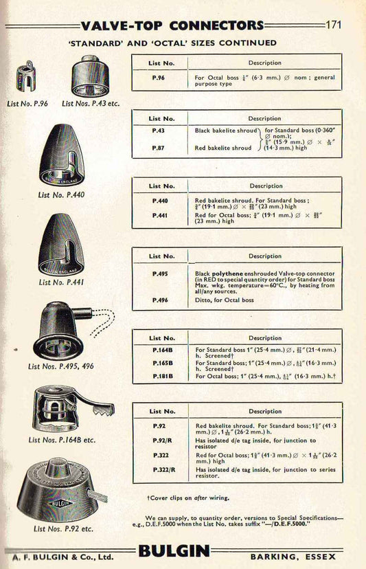 RED BAKELITE BULGIN P.92 MANDARIN HAT PATTERN VALVE TOP CAPS - MULLARD MAGIC - 2