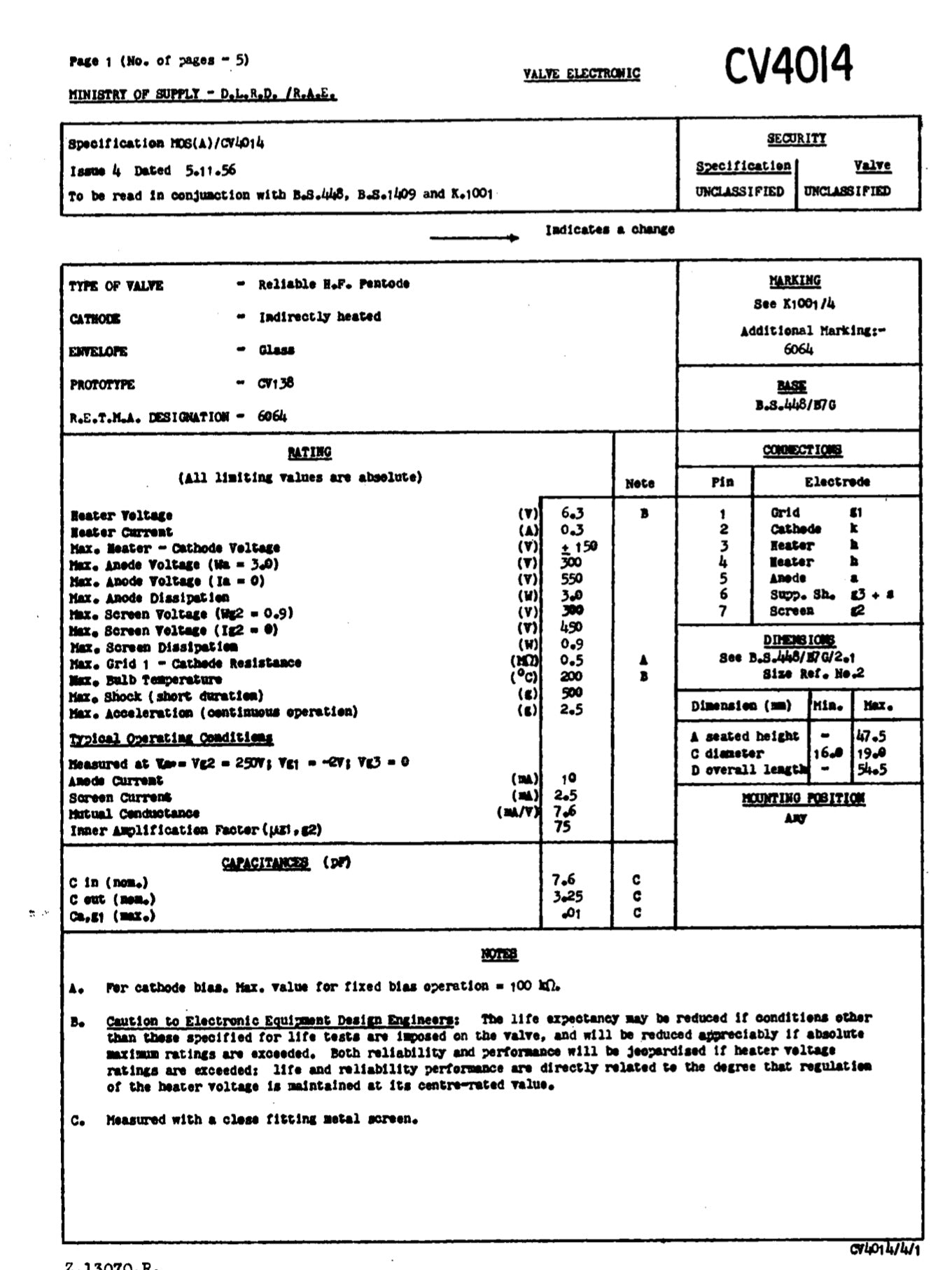 CV4014 MIL SPEC 6064, A3064, M8083,