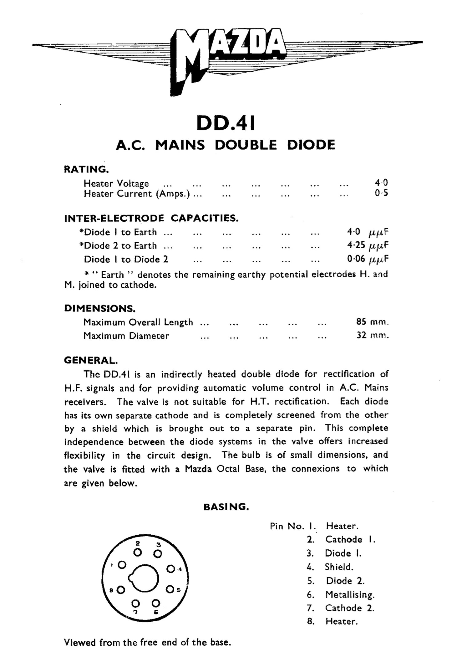DD41,  MAZDA, NEW BOXED, CV1403,