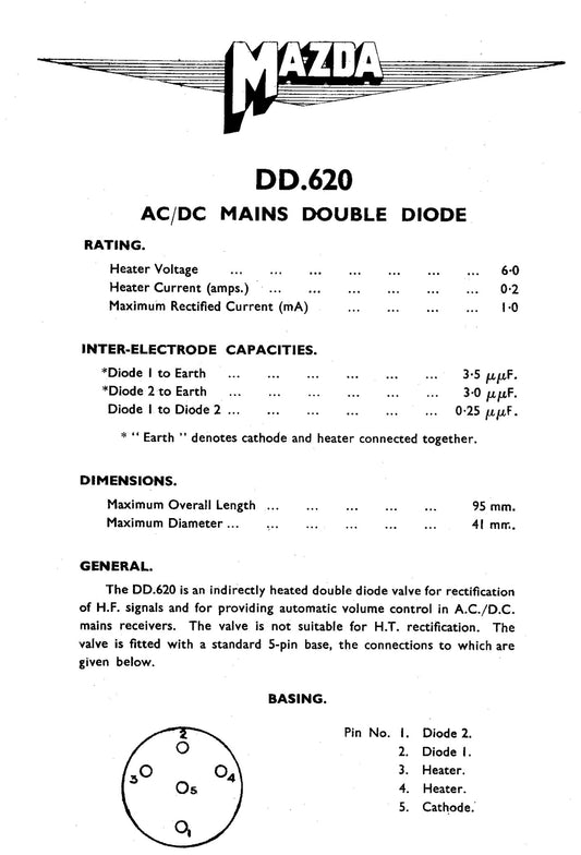 DD620, MAZDA, GLOBE ENVELOPE, ZD