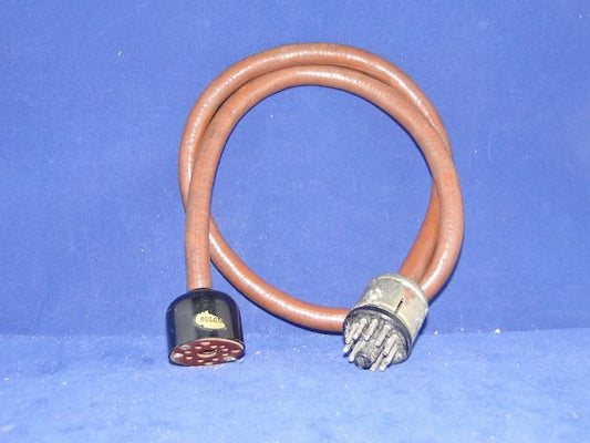 UMBILLICAL, CONNECTION LEAD, 75cm, BULGIN AO8, OCTAL PLUG TO BULGIN, AO8, OCTAL SOCKET