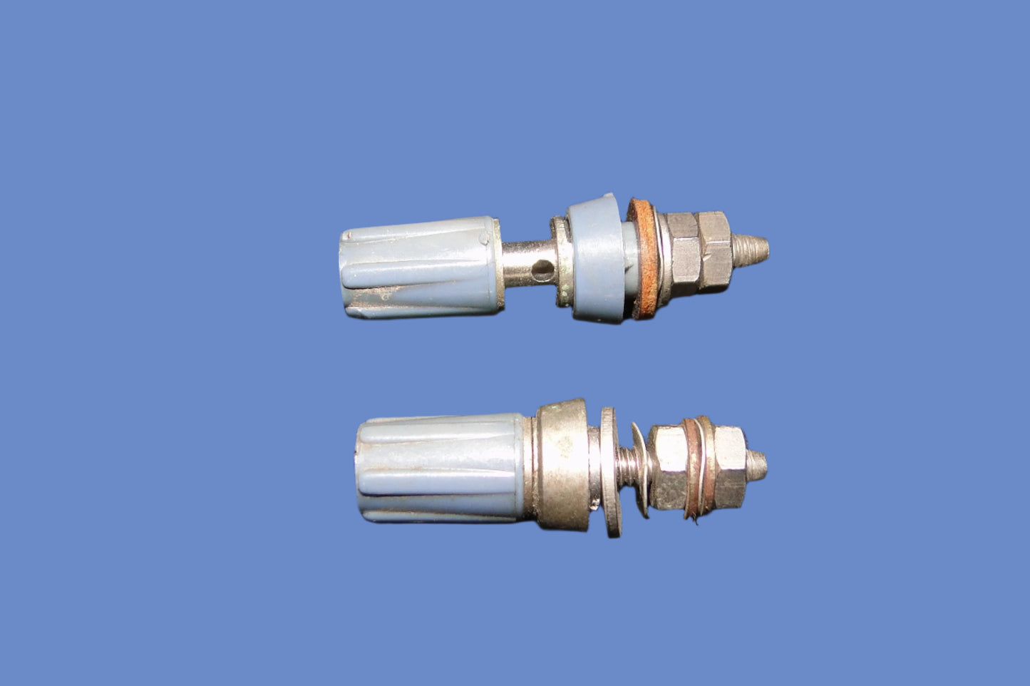 RS, RADIOSPARES,, BINDING POSTS, GREY, SET OF TWO, MARCONI TF SERIES