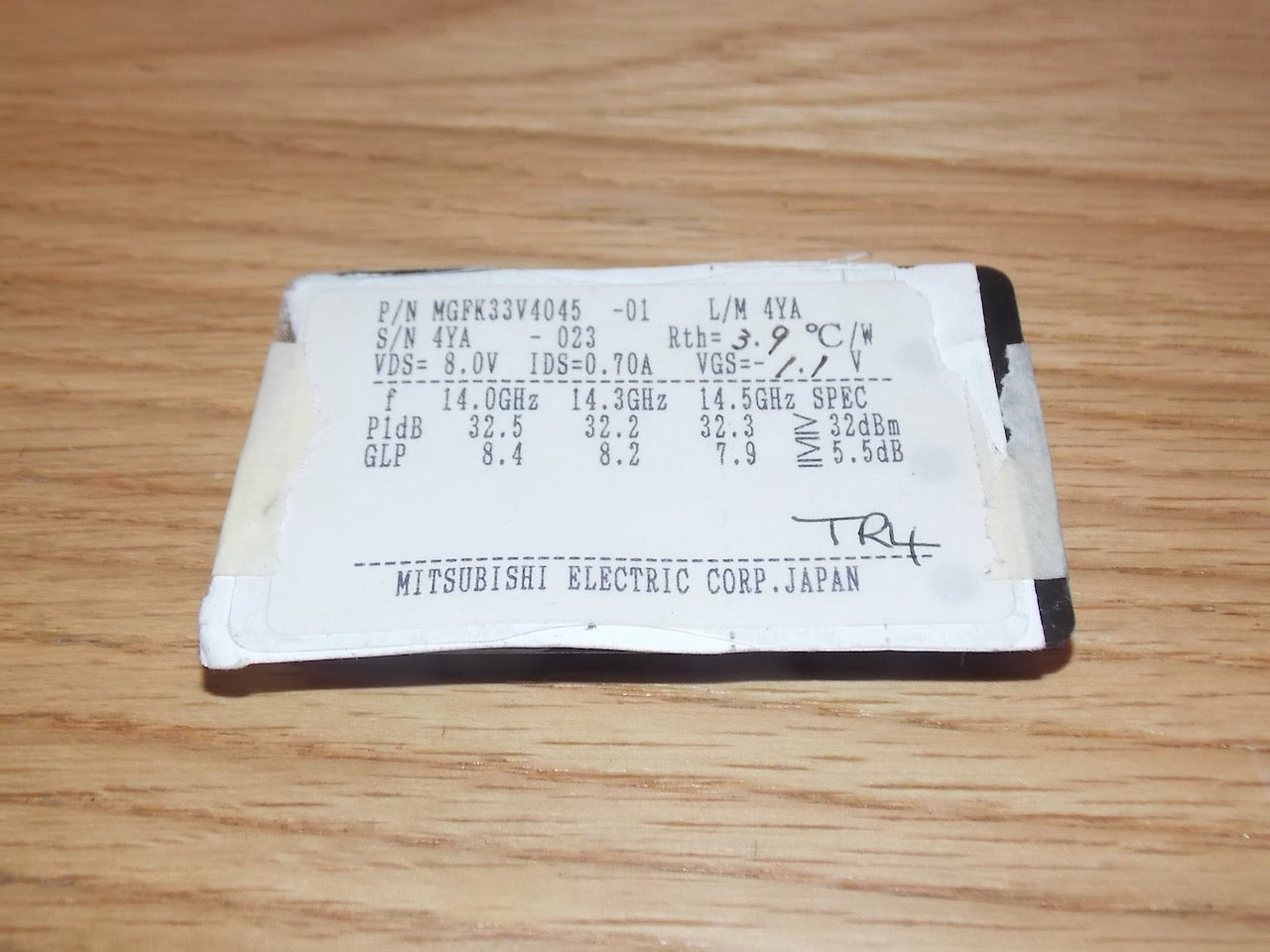 MGFK33V4045, MITSUBISHI, 14.0-14.5GHz Band, 2W Internally Matched GAAS FET, Microwave FET