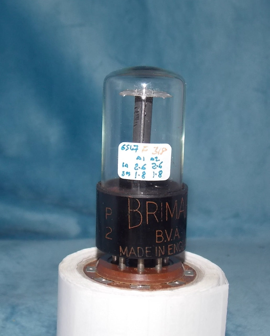 6SL7GT, BRIMAR, FAT BLACK BASE, ORANGE PRINT, CV569, CV1985, ECC35, VT-229, FOOTSCRAY, 6SL7