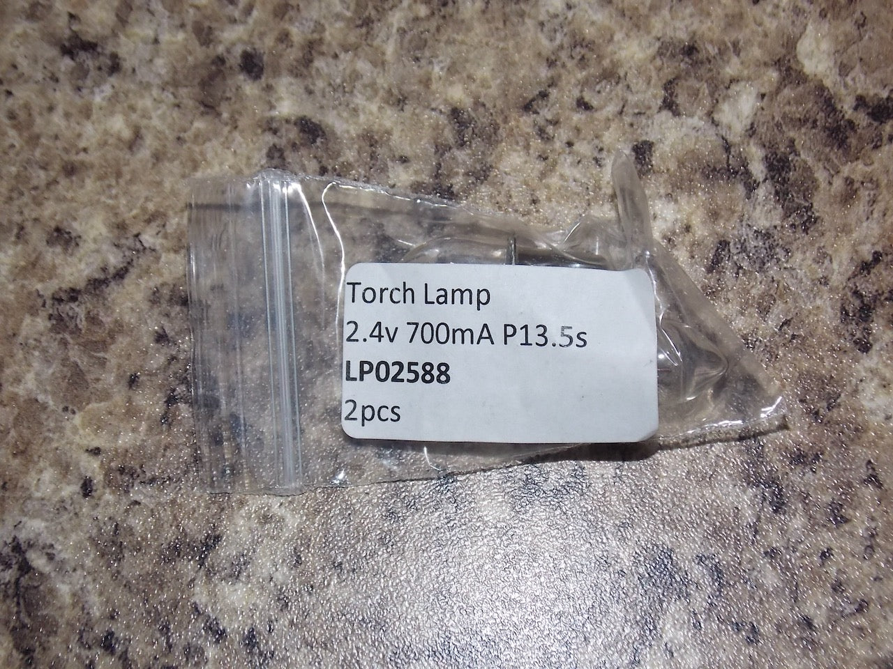 Torch Bulb, 2.4V 700mA, P13.5s, Pack of 2
