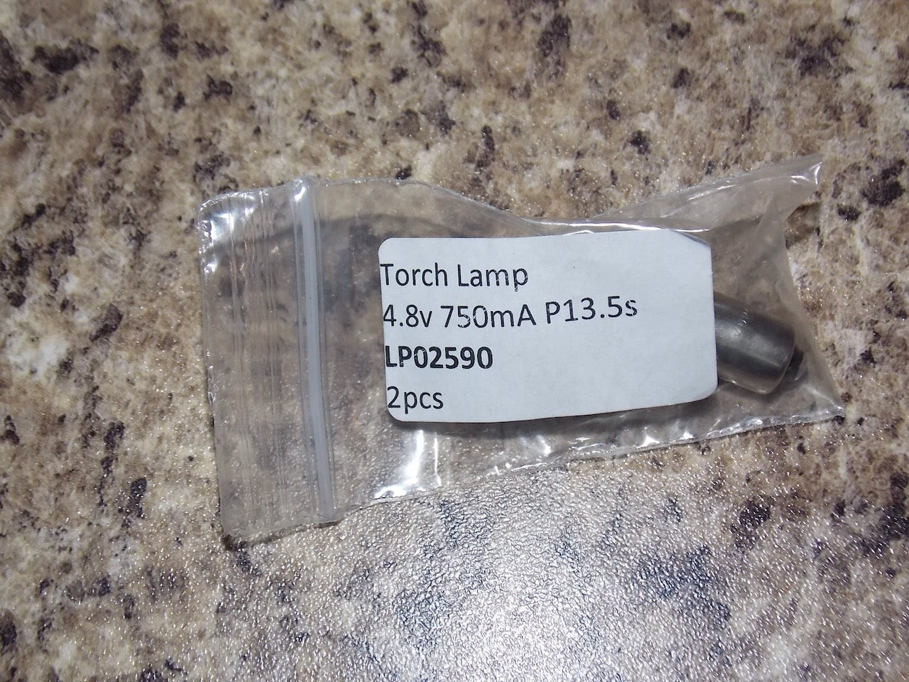 Torch Bulb, 4.8V 750mA, P13.5s, Pack of 2