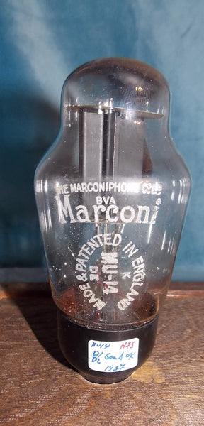 MU14, MARCONI MARCONIPHONE, BALLUSTER ENVELOPE, PARALLELOGRAM ELECTRODE CAGE, SWAN NECK GETTER,, HC,1935 MANUFACTURE