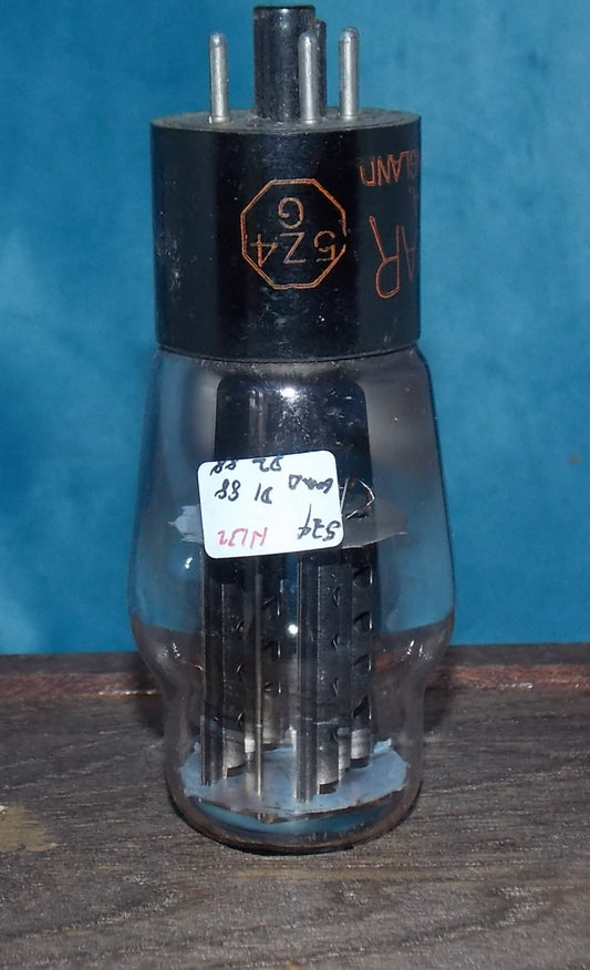 5Z4G, BRIMAR, ORANGE PRINT, OCTAGON CARTOUCHE, BLACK BASE