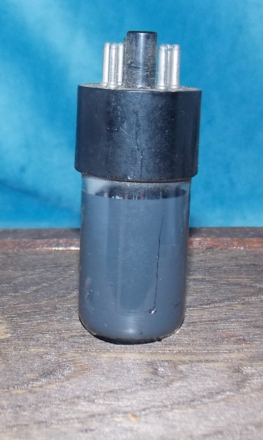 6V6GT/G, BRIMAR, FAT BASE, ORANGE BASE PRINT, GREY GLASS, CV511, VT-107A, 6V6, 1954 PRODUCTION