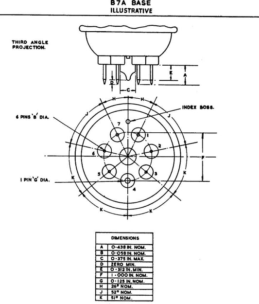 B7A, PTFE VALVE BASES, NOS, AEI, - MULLARD MAGIC - 2