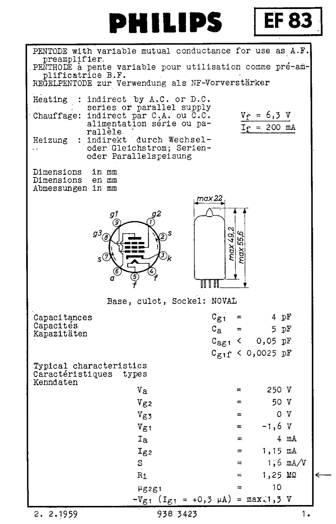 EF83, PINNACLE, NEW BOXED,