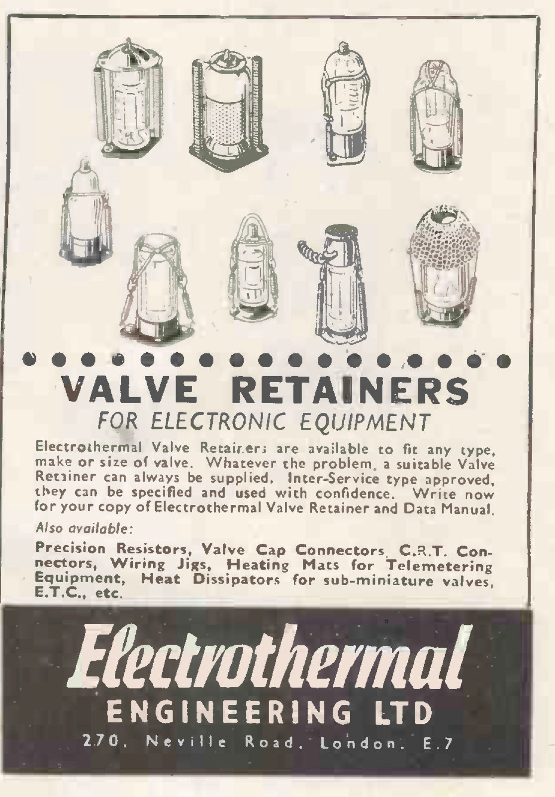 B9A VALVE RETAINING SPRINGS, ECCxx, EL8x, SIZE, 30mm SPRING LENGTH