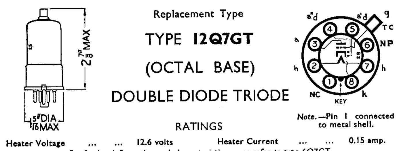 DH76, OSRAM, NEW BOXED, 12Q7GT, DL74, DL74M