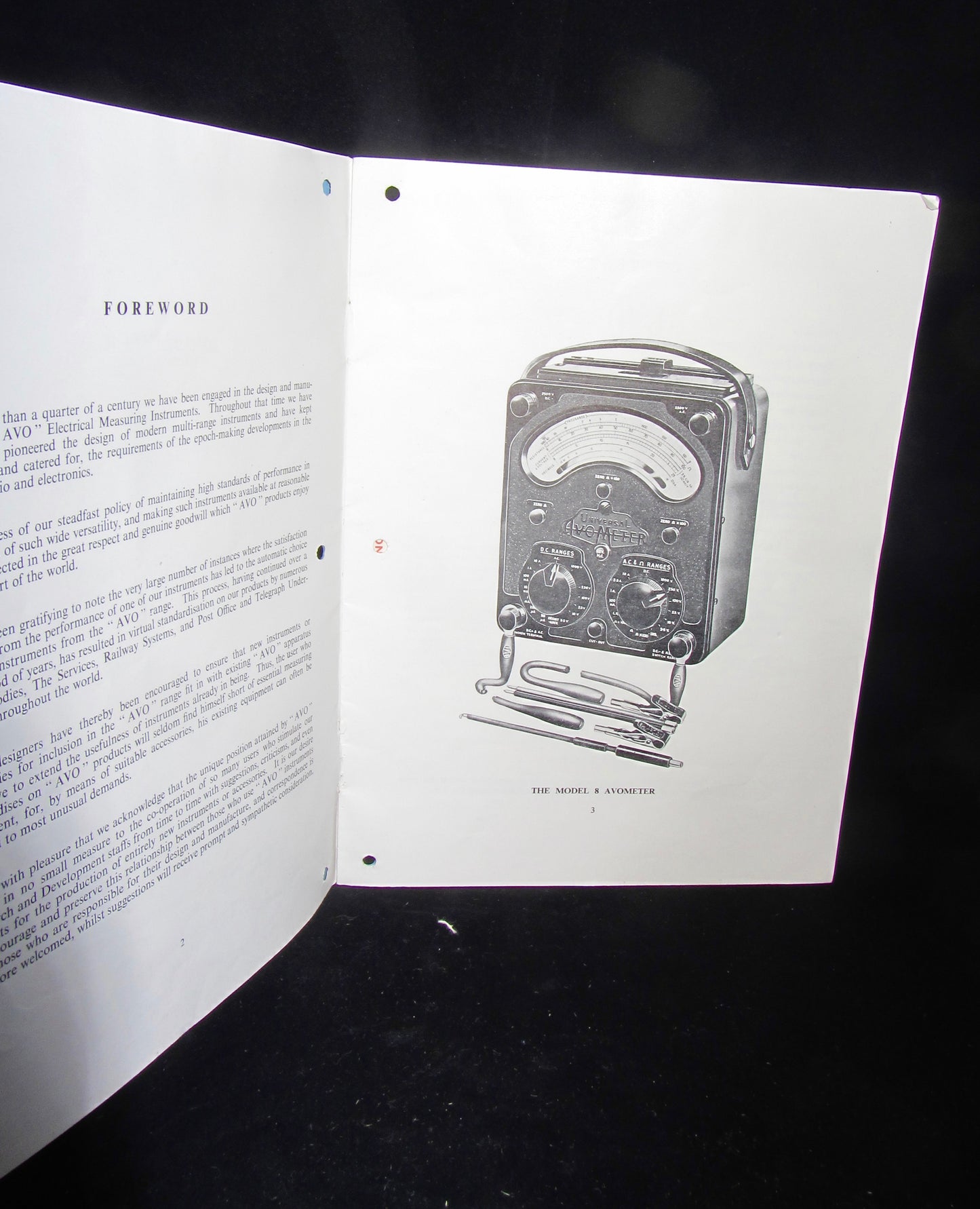 AVO, MARK 8 UNIVERSAL, AVOMETER, WORKING INSTRUCTIONS, 1963