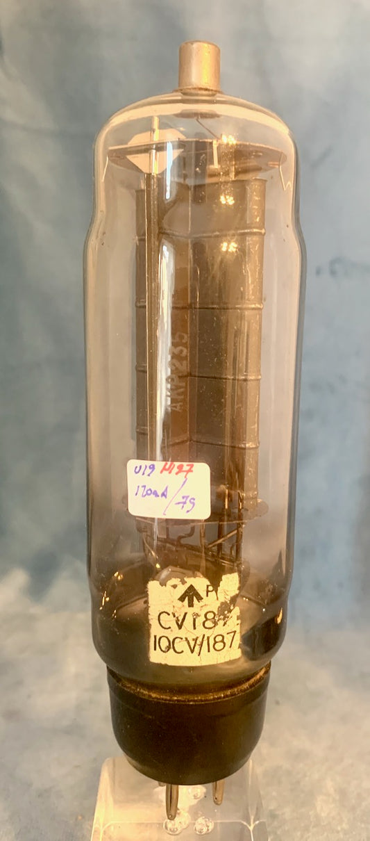 CV187. AIR MINISTRY, U19, HEAVY DUTY HW RECTIFIER, CV1508, U23, VU508, V1913,  10E/520, WW2 MANUFACTURE BY GEC SHAW, PRE 1948,