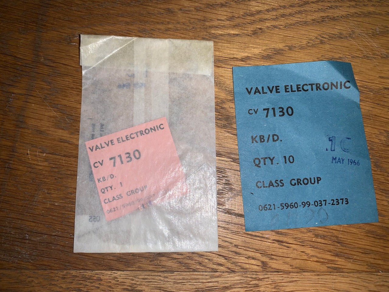 Mullard, CV7130, Mil Spec, OA91, Germanium Signal Diode, Mitcham, 1966 manufacture