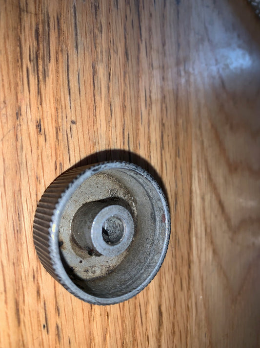 Cast aluminium knob, Knurled edge, 31mm Dia, 6mm Shaft, BC348 Receiver, BFO, Volume, Crystal, Dial Light