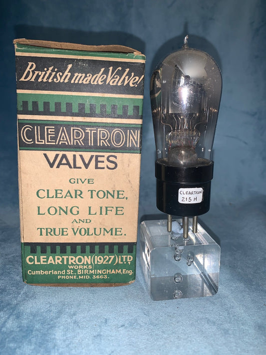 CT215H, 215H, CLEARTRON, PIP TOP, TRIODE, 1927, BOXED