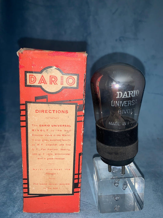 UNIVERSAL BI-VOLT, DARIO, 2V FILAMENT,, TRIODE, 1929, BOXED