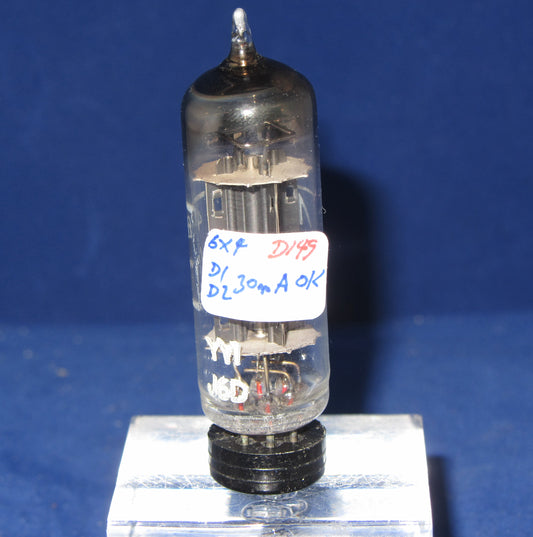 CV493, BRITISH TUNGSRAM, MIL SPEC, 6X4, WHITE PRINT, FACTORY CODE Yy1 J6D, 1956 MANUFACTURE