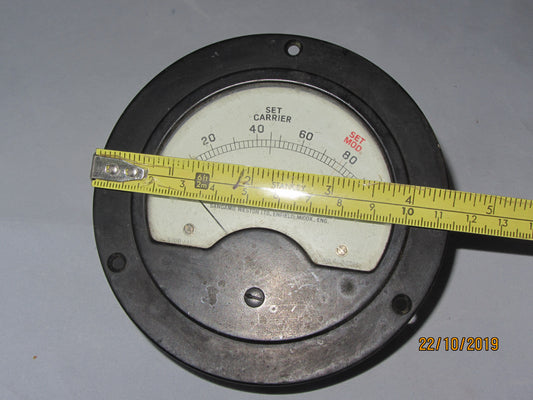 4.5 INCH DIA, SANGAMO WESTON, Moving Coil Meter, MODEL S100, 200uA FSD