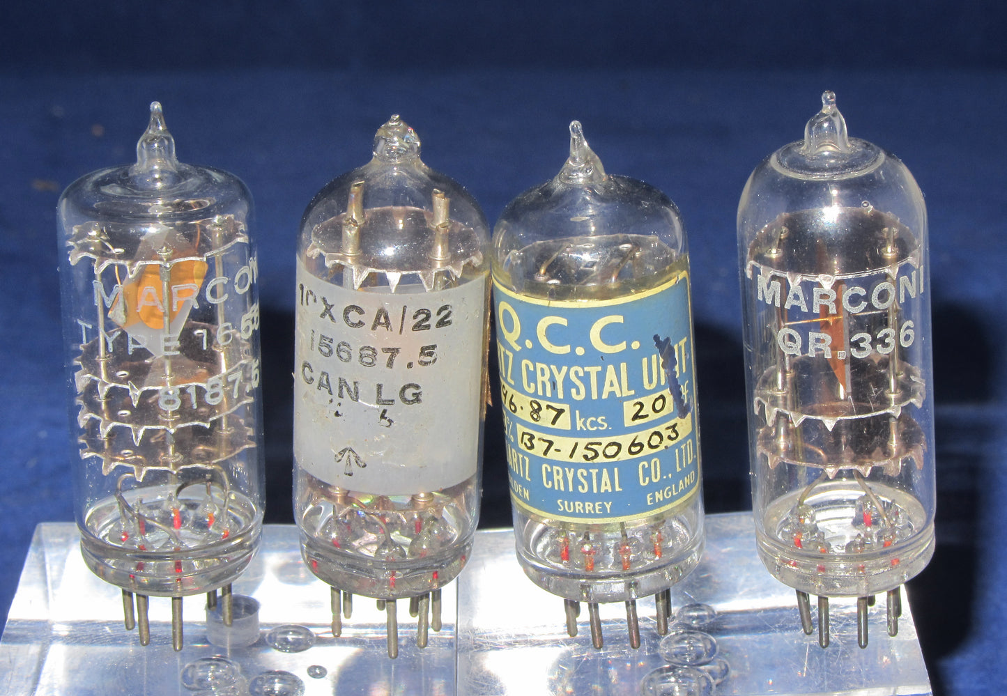 B7G BASED GLASS ENVELOPE CRYSTALS BY GEC, BROOKES AND MARCONI