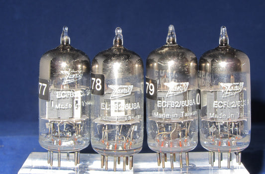 ECF82, ZAERIX BADGED SYLVANIA, TAIWAN MANUFACTURE, 6U8, CV5065