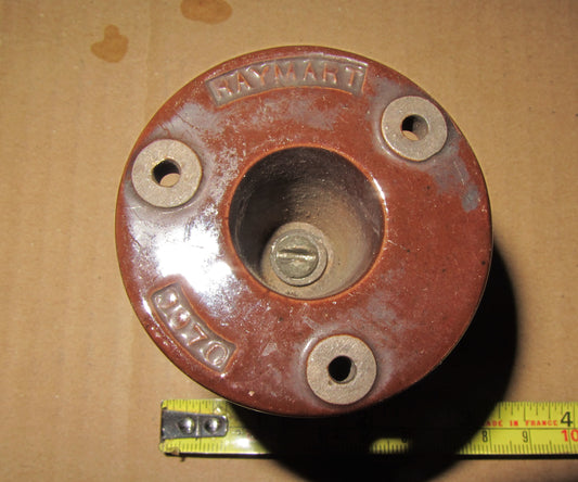 RAYMART, RIBBED CONICAL INSULATING PILLARS, 55mm DIA BASE, 40mm HEIGHT, BROWN CERAMIC