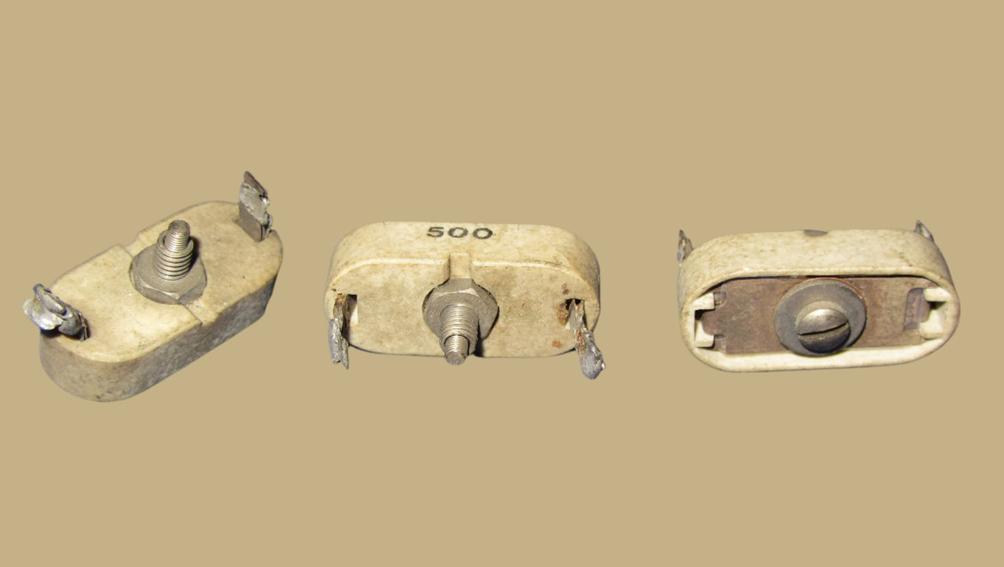 CERAMIC BODY, COMPRESSION TRIMMER, VARIABLE CAPACITOR, EX EQUIPT, 500pF