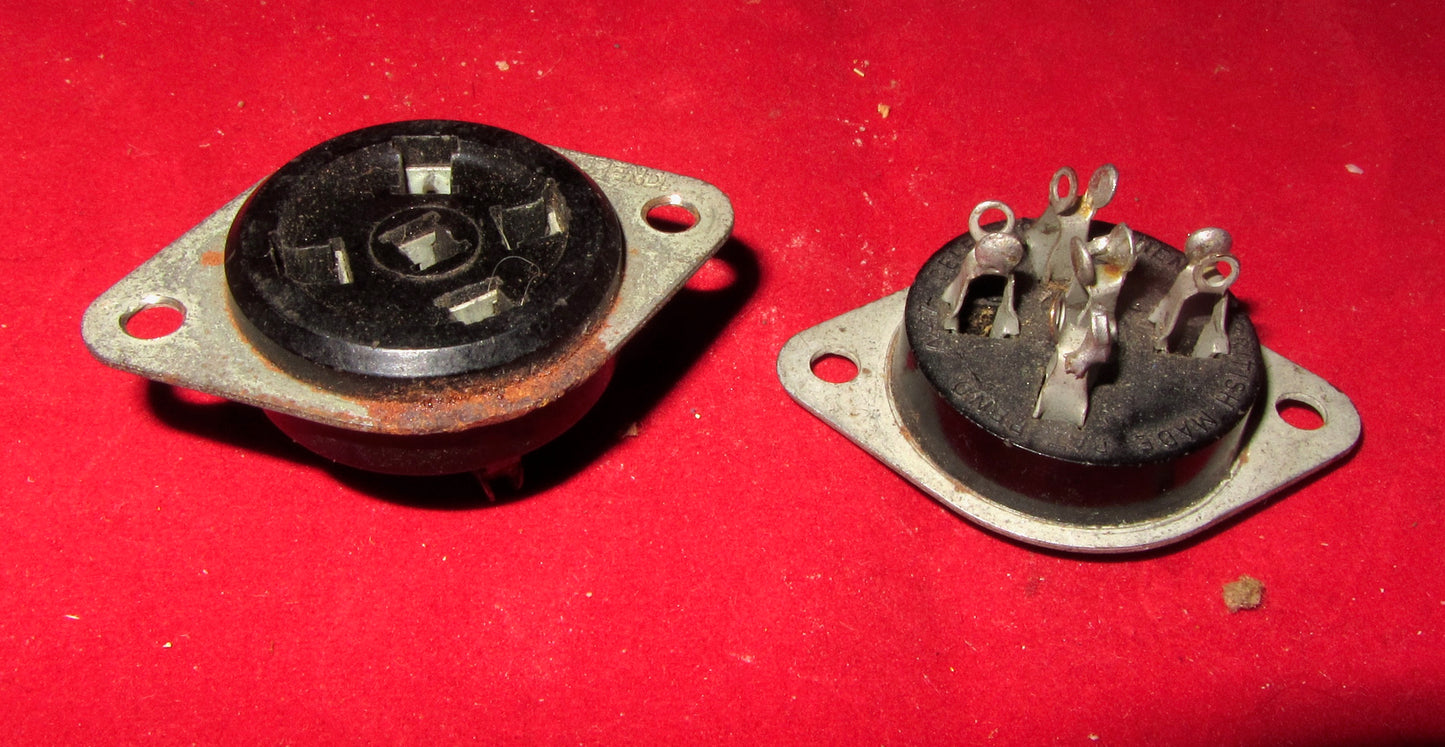 Amphenol, Celestion, British 5 Pin, B5 Valve Bases, NOS