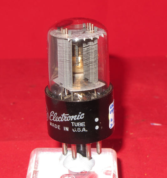 6SN7GT, GE, CLEAR GLASS, FAT BASE, SQUAT ENVELOPE, OWENSBOROUGH, JULY 1956 PRODUCTION, 6SN7