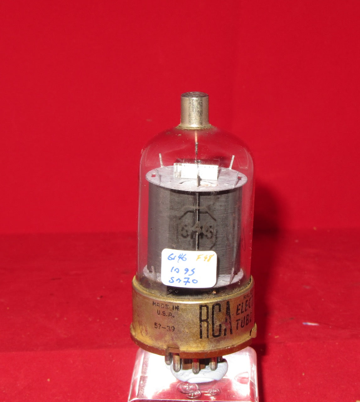 6146, RCA CV3523, QE05/40, QV06/20, TESTED OCTOBER 1957