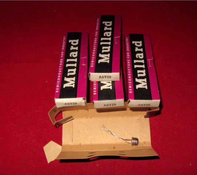 ASY29, Mullard, Boxed, Germanium, Low Power, NPN Transistor,