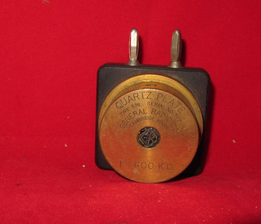 General Radio, Type 376, 600KHZ, , 600 KC, Brass Cased ,Crystal Unit, Frequency Standard, from 1930