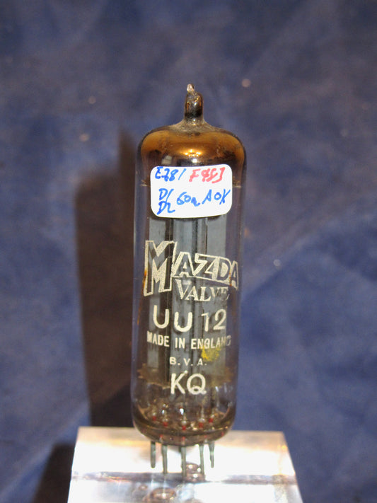 EZ81 , MAZDA, UU12, WHITE PRINT, BRITISH MADE, 1963 MANUFACTURE