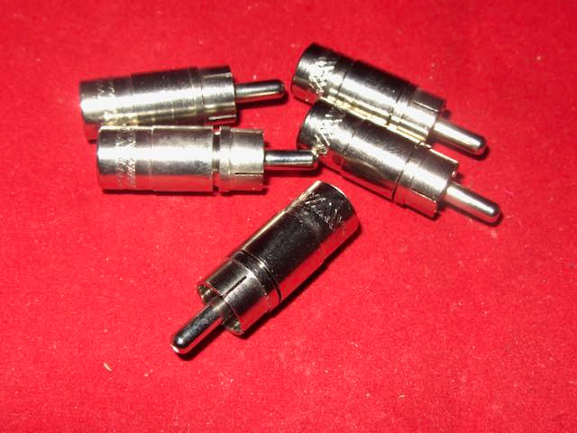 PHONO PLUG, MALE, NICKEL FINISH, NOS