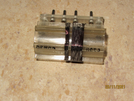 DENCO, RANGE 3, BLUE TAB, POLYSTYRENE FORMER, 4 PIN COIL, 4 - 9 MHz ,( TUNED 100pF),