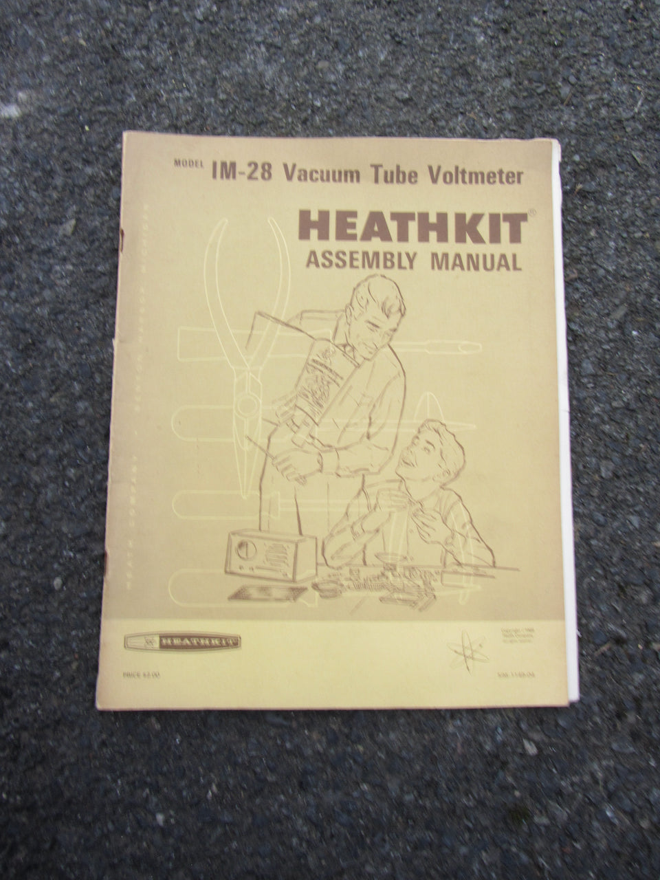 HEATHKIT, ASSEMBLY MANUAL, VTVM, VACUUM TUBE VOLTMETER, IM-28