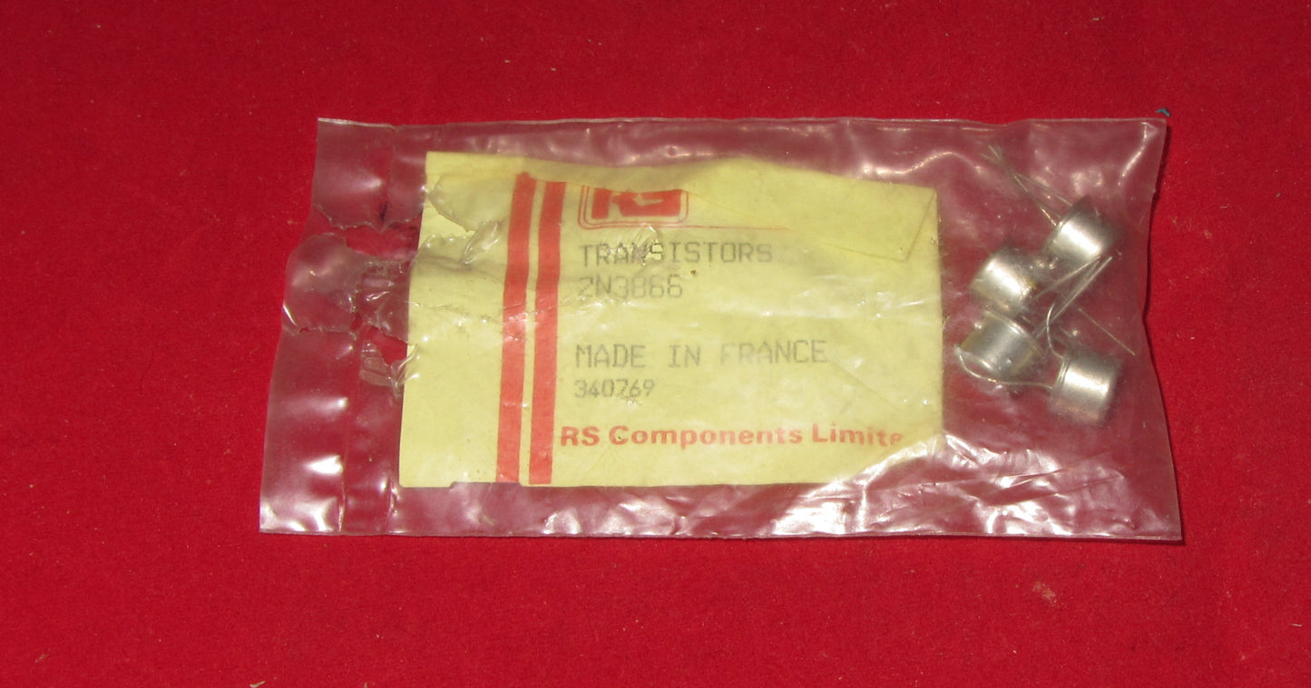 2N3866, Bipolar , RF Transistor, NPN, 30 V, 800 MHz, 5 W, 400 mA, TO-39, Pack of 4, NOS
