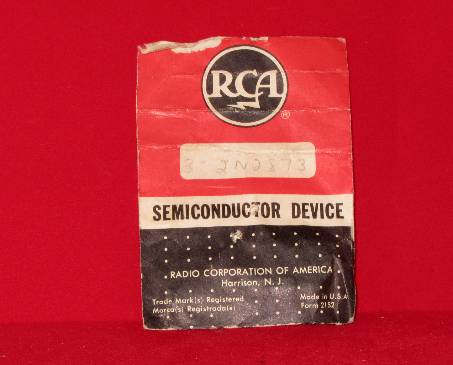 RCA, 2N2873, Transistor Silicon, NPN, Pack of 3, NOS