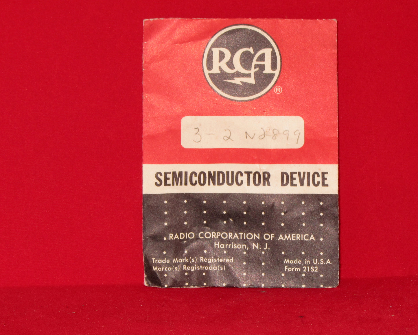 RCA, 2N2899, Transistor Silicon, NPN, Pack of 3, NOS
