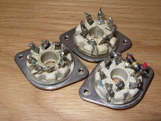 Amphenol, AO8, Octal, 8 pin, Ceramic Valve Bases, Ex Equipt