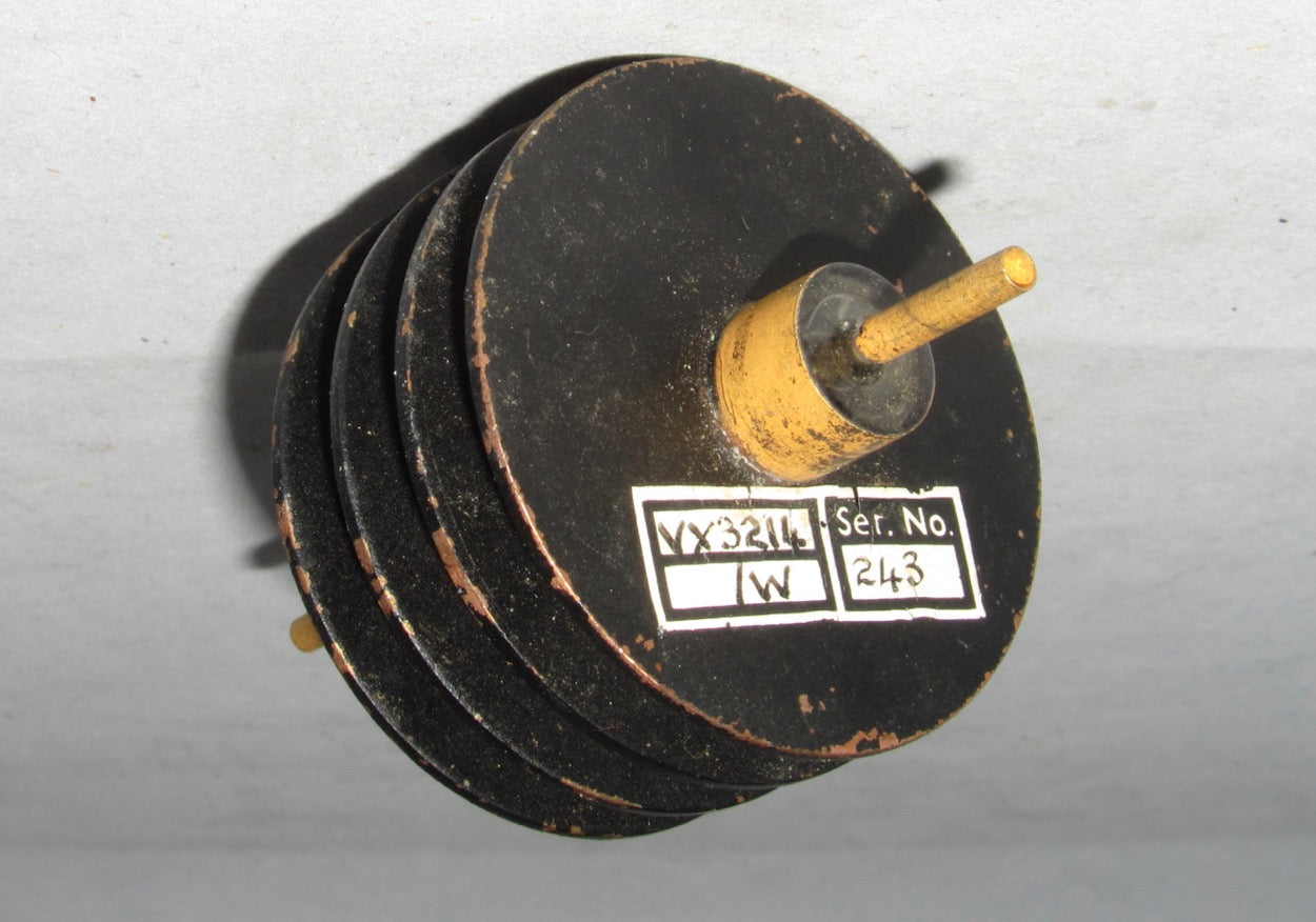 VX3214, EXPERIMENTAL MAGNETRON VALVE, GEC WEMBLEY MANUFACTURE, 1948