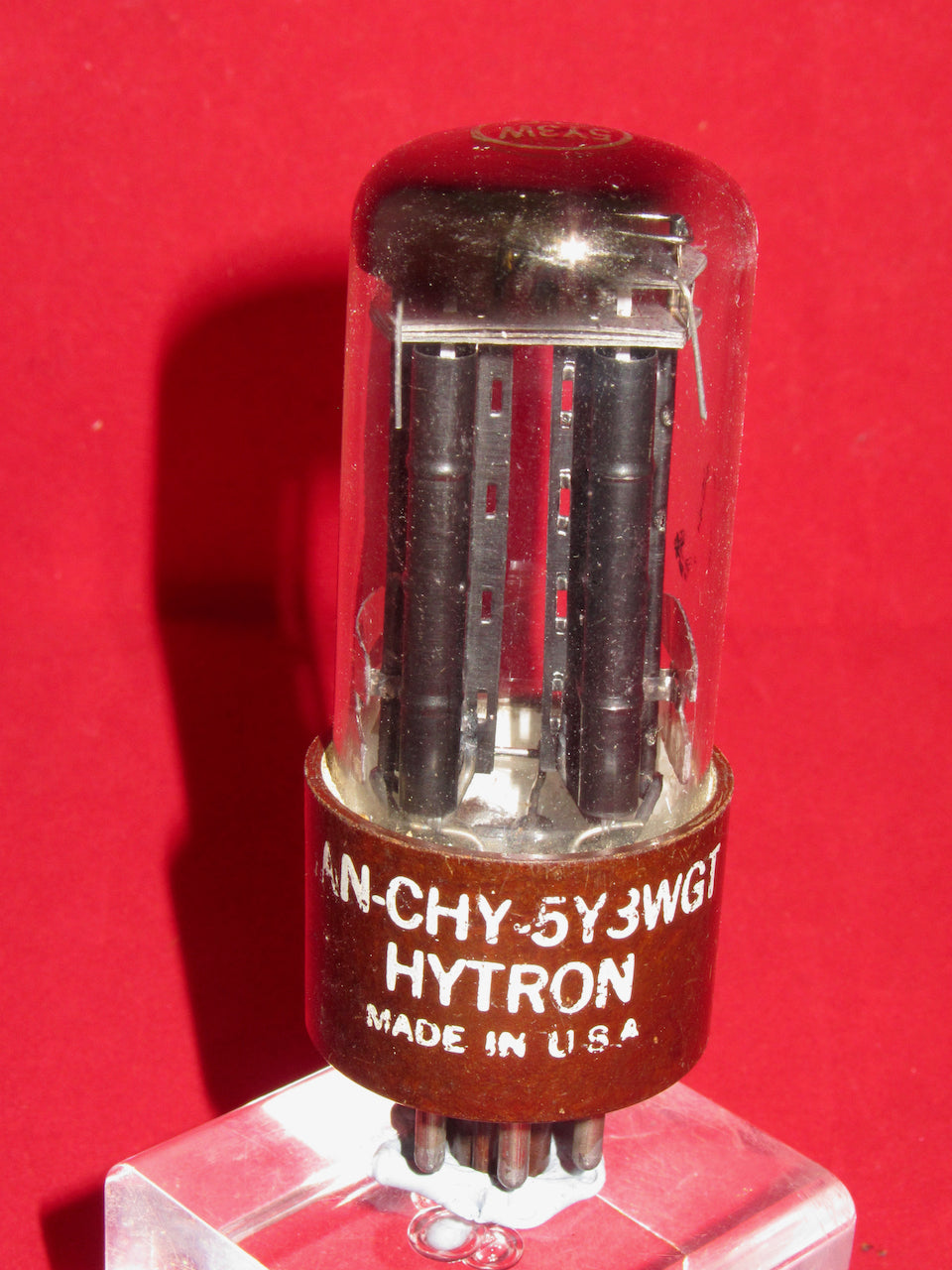 5Y3WGT, HYTRON, BROWN BASE, 4 RIB PLATE,, 5Y3GT/G, CV1856, U50, VT-197A,