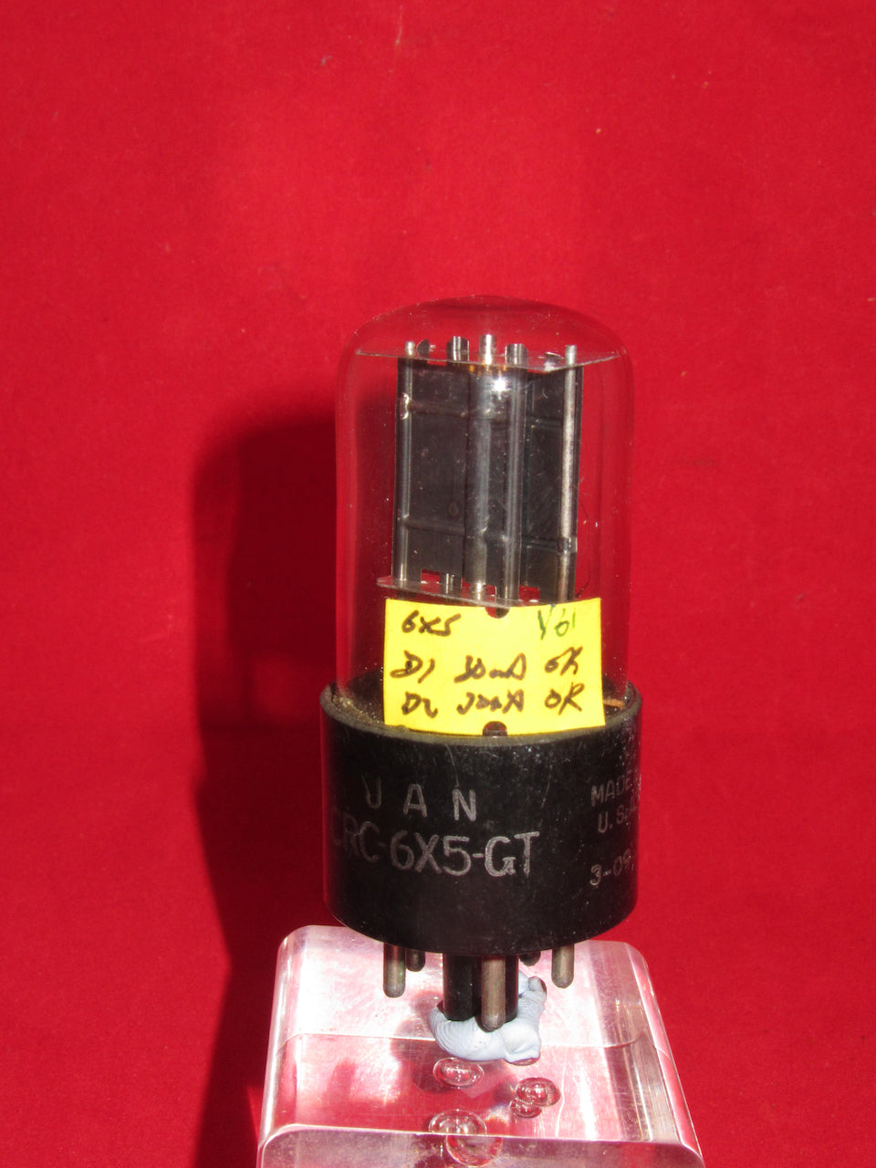 6X5GT, RCA, SMALL LOGO, BLACK BASE, MARCH 1949 PRODUCTION 6X5