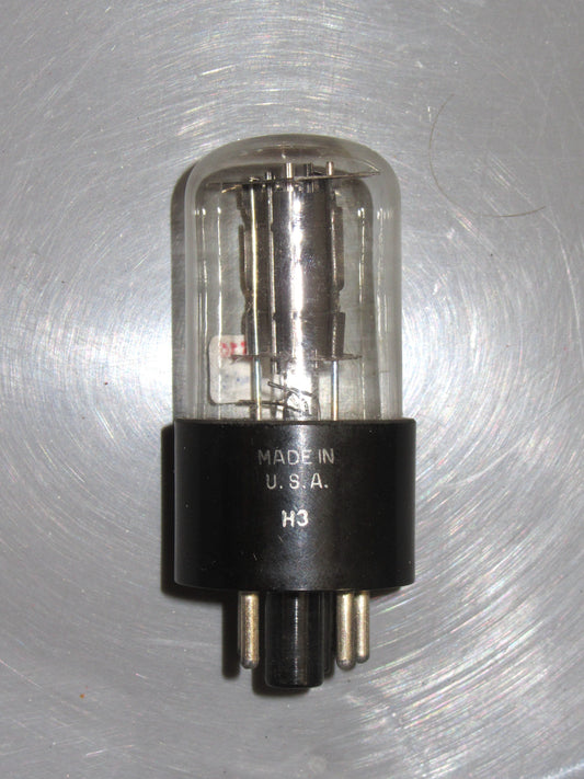 6X5GT/G, RCA, BIG LOGO, BLACK BASE, MARCH 1944 PRODUCTION, 6X5