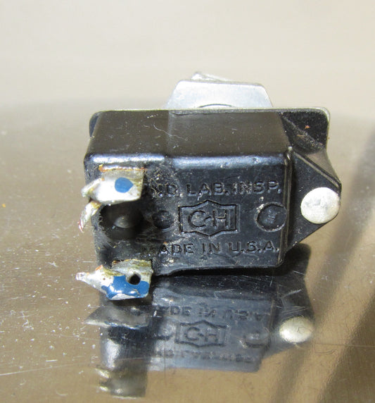 SPST C&H, Oak,  Ball Dolly Switch, 1 amp @ 250V, 3 amp @ 125v, EX EQUIPT